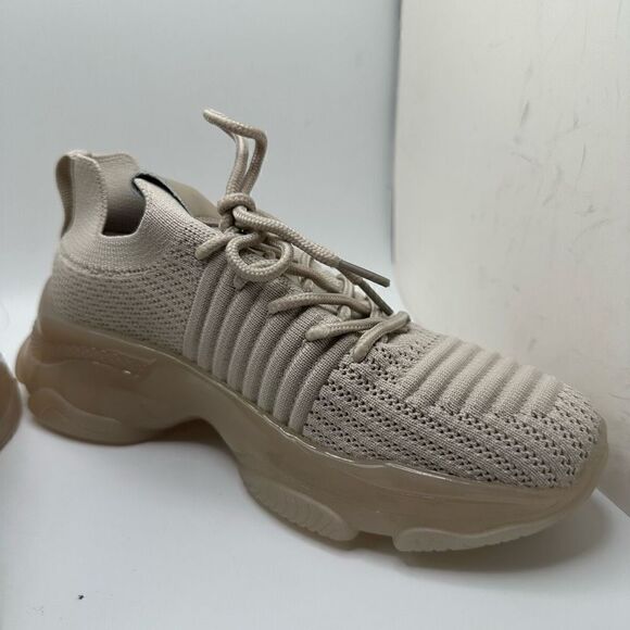 CUSHIONAIRE Women's Knit Sneaker +Memory Foam 6 TAUPE/NUDE - Picture 6 of 7